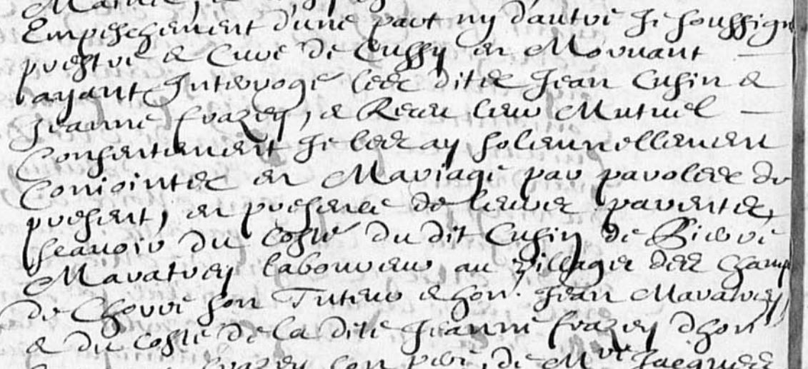 Mariage Jean Cusin Jeanne Frazey 28 11 1690 -3.jpg